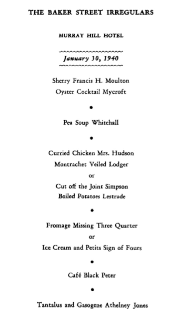 ENTERTAINMENT AND FANTASY: THE 1940 DINNER published 